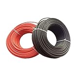  cables de extensión de panel solar, 1 unids 10AWG 6MM2 20M / 15M / 10M / 5METER Solar PV cable de cable, 6 mmm2 10awg Alambre de cable fotovoltaico, chaqueta XLPE de cable rojo y negro con aprobación