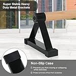 Wood push up bars Parallettes bars Anti-slip Handstand Bars for Calisthenics, Fitness, Floor workouts Solid Wood with Sturdy Metal Bracket, Support 500 lbs - Image 3