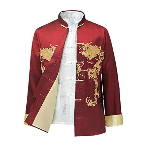 Chinese Style Tai Chi Shirt with Dragon Embroidery Cover