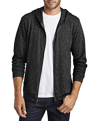 JustBlanks Mens Full-Zip Hooded Fleece Sweatshirt Fashion Long-Sleeve Hoodie Drawstring with Pocket Fleece Hoodie for Men