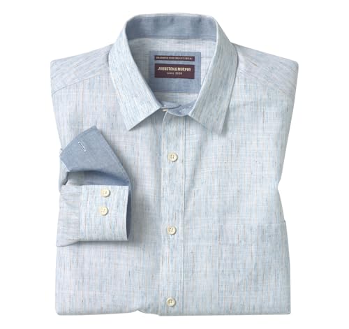 Chemise à manches longues boutonnée en lin pour un mariage élégant ou un rdv professionnel