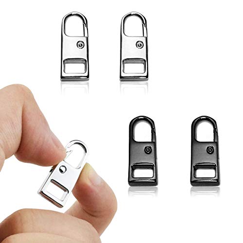 Zipper Pull Tab Replacement Metal Zipper Handle Mend Fixer for Suitcases Luggage Jacket Backpacks Coat Boots