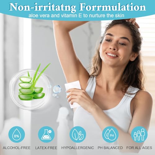 300 Pcs Ultra Thick Soft Large Body Wipes Individually Wrapped(7.87" x 9.45"),Shower Wipes for Adults Bathing No Rinse,Personal Cleansing Wipes for Travel Gym,Bulk Deodorant for Homeless(Blue)