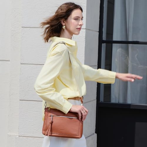 Image of befen Genuine Leather Purses for Women, RFID Medium Leather Crossbody Bags Shoulder Purse Handbags