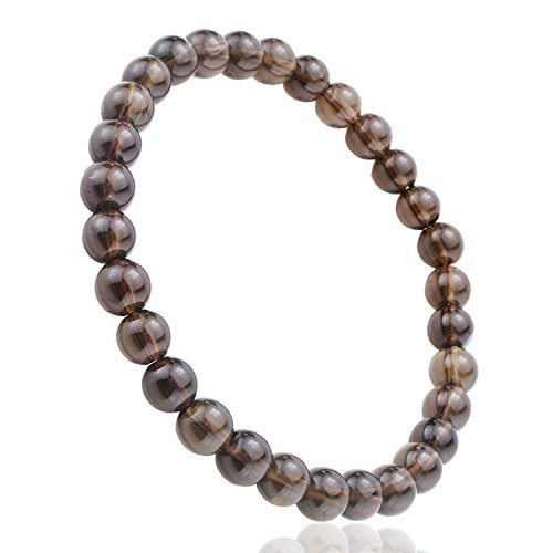 JEWELRIESHOP Unisex Synthetic Stones Healing Power Crystal Elastic Stretch 6mm Beaded Bracelet