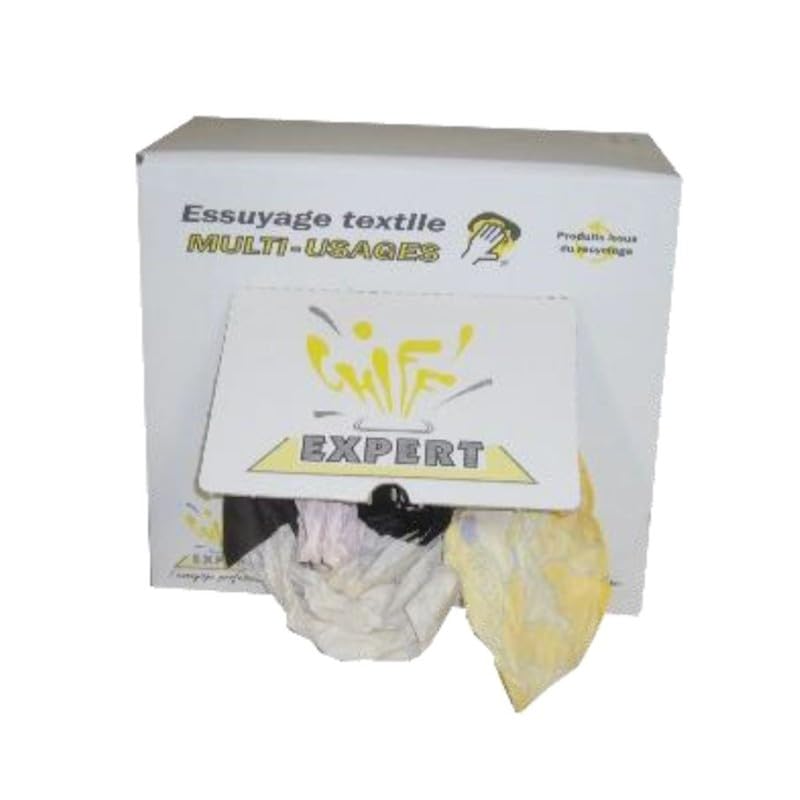 DSTOCK60 - Chiffons d'Essuyage Extra Fins Clairs (Carton de 10 kg) C010ECX - 3700178200390