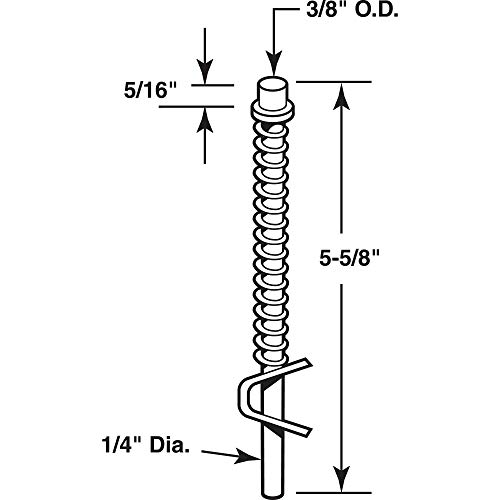 PRIME-LINE MP6729 5-5/8 pulg., Varilla guía superior para puerta bi-fold, compatible con Benchmark (Paquete de 2) miniatura 2