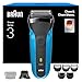 Produktbild Braun Series 3 Rasierer Herren Elektrisch, Elektrorasierer mit 3 Flexible Klingen, Rasierapparat, Barttrimmer Aufsatz, +5 Kammaufsätze, Nass- & Trockenrasierer für Männer, 310BT, Blau