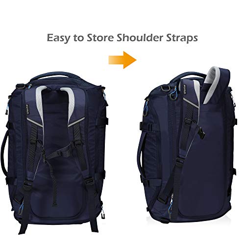 Hynes Eagle Travel Backpack 4 Way Duffel Backpack Water Repellent Gym Sports Bag for Women Men, Blue