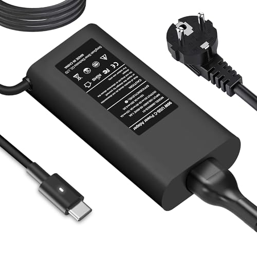 Chargeur USB C 90 W Compatible avec Dell XPS 13 12 9350 9360 9365 9370 9380 9250, Latitude 3400, 3500, 5289, 5300-2in1, 7400-2in1, 7300, 7390-2in1, 7200-2in1, 5400, câble Type C Inclus
