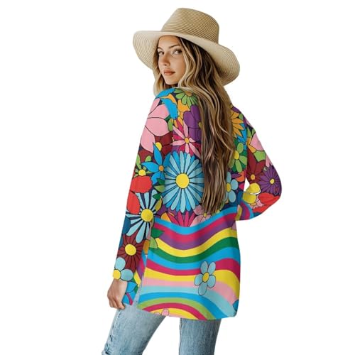 Image of Biyejit Women's Long Sleeve Open Front Cardigan Casual Loose Lightweight Cardigans with Pockets Drape Cardigan