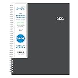 Blue Sky 2022 Weekly & Monthly Planner, 8.5' x 11', Flexible Cover, Wirebound, Passages (100008-22)