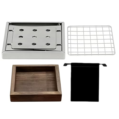 Barbacoas con carbón vegetal | Horno plegable de acero inoxidable con función de calentamiento rápido | Parrilla portátil de carbón vegetal para barbacoa, para senderismo, hogar, jardín, viajes, patio