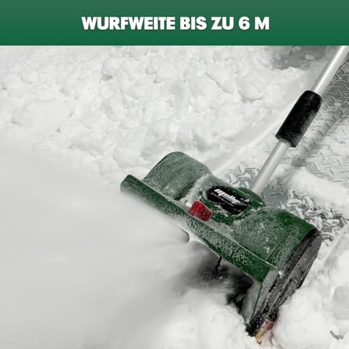 Mellif Akku Schneefräse,elektrische bürstenlose Schneebürste mit 4.0 Ah Batterie,Arbeitsbreite 30cm, max.Räumtiefe 15cm,Wurfweite 6m(inkl. MELLIF 4,0AKKU + 4,0 Ladegerät)