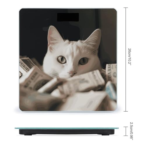 Báscula Digital Blanca con Pantalla LCD, Vidrio Templado miniatura 2