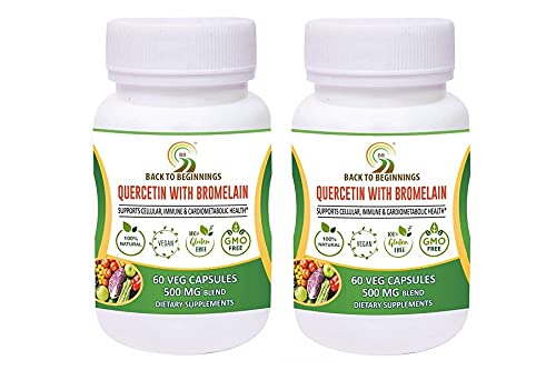 BB Back to Beginnings Complete Wellness Quercetin With Bromelain 500 mg Blend? 60 Veg Capsules (Pack Of 2)