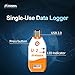 Frigga 5 Pack USB Temperature Data Logger Single Use Temperature Recorder 100 Days High Accuracy Thermometer Monitor 14400 Points with PDF CSV Report,U2