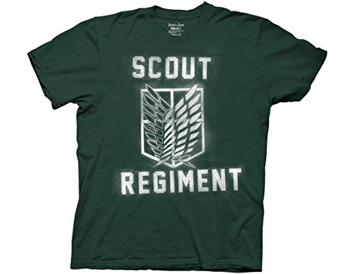 Ripple Junction Attack on Titan Splatter Paint Scout Regiment Adult T-Shirt Green