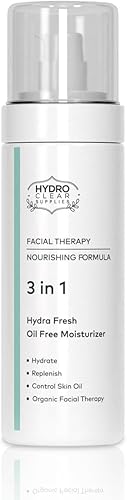 Hydro Clear Triclear - Hidratante facial para acné 3 en 1 sin aceite tóner facial enriquecido con aloe vera que añade hidratación evita el brote de