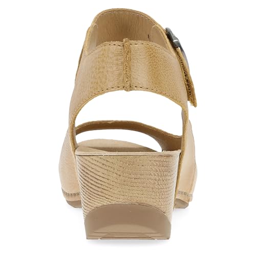Image of Dansko Tiana Slip-On Platform Sandal for Women - Cushioned, Contoured Footbed for All-Day Comfort and Support - Hook & Loop Strap with Buckle Detail - Lightweight Rubber Outsole