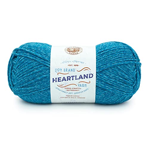 Image of Lion Brand Yarn, Worsted-Weight Heartland Yarn for Knitting, Crocheting, and Crafting, Virgin Islands, 1 Pack