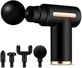 Massageador Muscular Eletrico Profissional Pistola – Alívio da Dor, Relaxamento, Liberação Miofascial, 4 Ponteiras, Portátil e Silencioso.