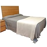 ECO Friendly: Cubre Cama con 85% de Colcha Algodon Cama Ecológico Sostenible y 15% Poliéster Reciclado. Certificado GRS (Global Recycled Standard) 1 Kg Algodón Reciclado ahorra 13.5 años de agua