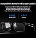 GKEAPZA Intelligente Audio-Brille mit Bluetooth-Lautsprecher, UV400-Protection, Offene Sprachsteuerung, Eingebautem Mikrofon und Lautsprechern, Vollrand-Sonnenbrille, Schwarz
