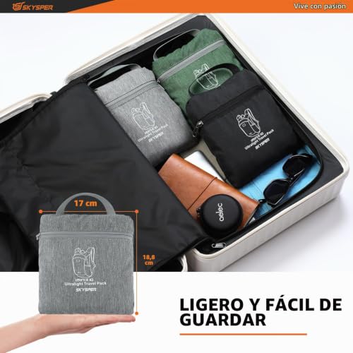 Miniatura 5 de Skysper Ultraligera Mochila Plegable 10l, Mochila De Viaje Mochilas De Senderismo Mochilas De Marcha Pequeña Para Hombre Mujer Al Aire Libre Excursiones Cortas Senderismo Caminar