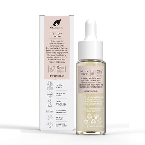 Dr Organic, Skin Calm Probiotic Protection Serum, Women's & Men's Skincare, for Redness Dry, Sensitive & Irritable Skin - Image 4