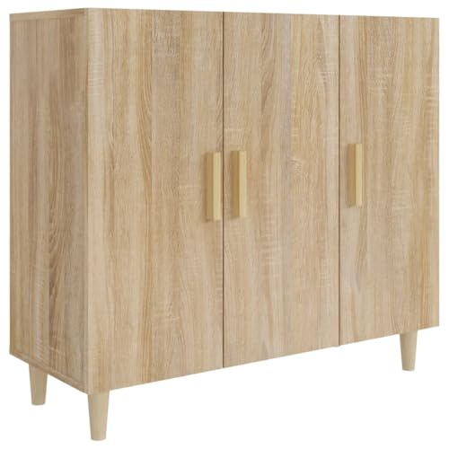 vidaXL Buffet Armoire de Rangement Organisateur de Maison Meuble de Rangement Armoire de Salon Intérieur Chêne Sonoma 90x34x80 cm Bois d'Ingénierie