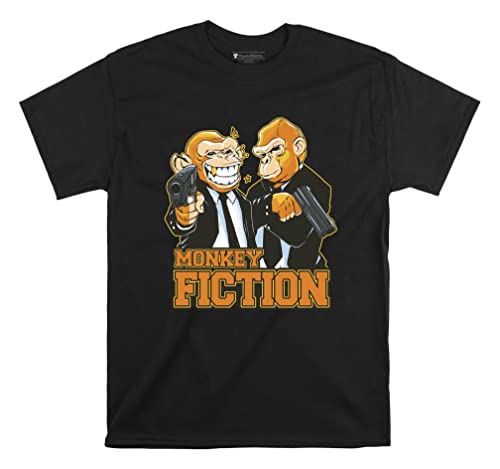 T-shirt Monkey Fiction Gun noir XXL pour look street-culture pop geek