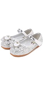 Scarpe Da Principessa Con Tacco | Bambina Ballerine Lustrino | Per Feste E Danza | EU26-38