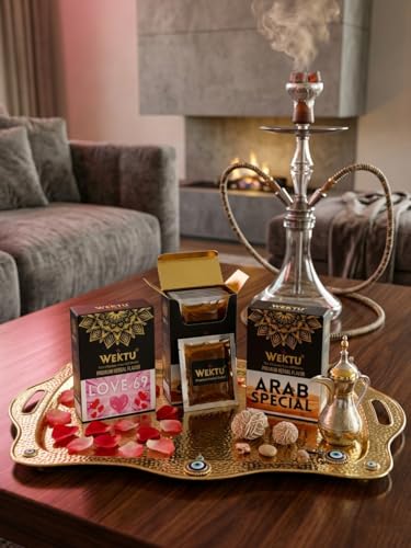 Image of WEKTU Premium Herbal Hookah Flavour, Love 69 and Arab Special, No Tobacco, No Nicotine, 2 Pack