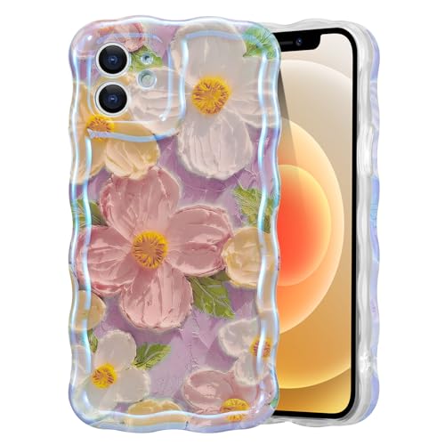 Coque iPhone 12 fleurie peinture à l'huile : le cadeau idéal pour fille et femme