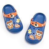 Sonsage Toddler Boys Girls Garden Clogs Water Shoes Little Kids Blue Summer Sandals Slipper Cute Bea