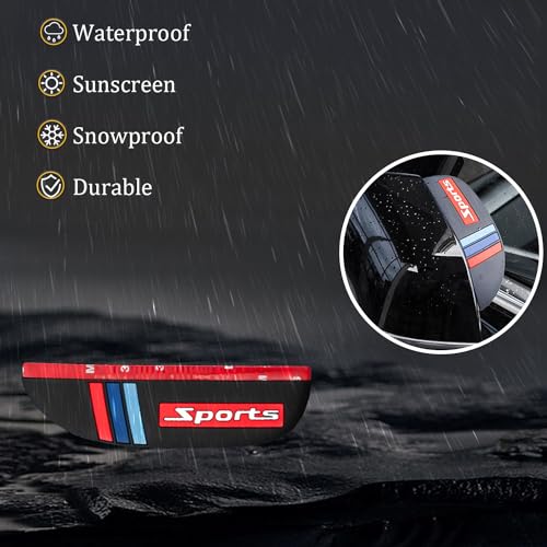 image for Pincuttee 2PC Side Mirror Visor Rain Guards,Car Rear View Mirror Rain 