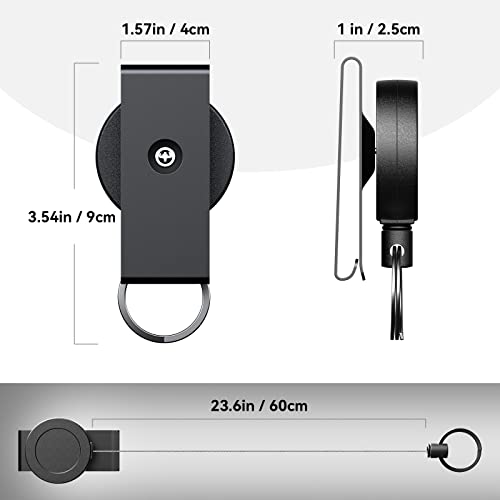 Talonite Heavy Duty Retractable Keychain With Belt Clip, 360° Heavy Duty Retractable Key Ring Stealth Keychain Extender #TOP6