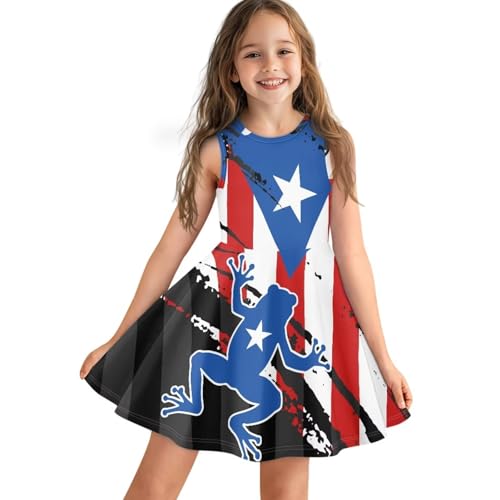 2025 Girl's Summer Casual Party A-line Midi Tank Dress for 4-14T Kids