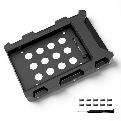 Image of ZORBES 2.5 inch to 3.5 inch Hard Drive Adapter HDD SSD Mounting Bracket Tray for 7 /9.5 /12.5mm 2.5 Inch HDD /SSD with SATA III Interface for Desktop PC, Internal Hard Drive Bay Converte