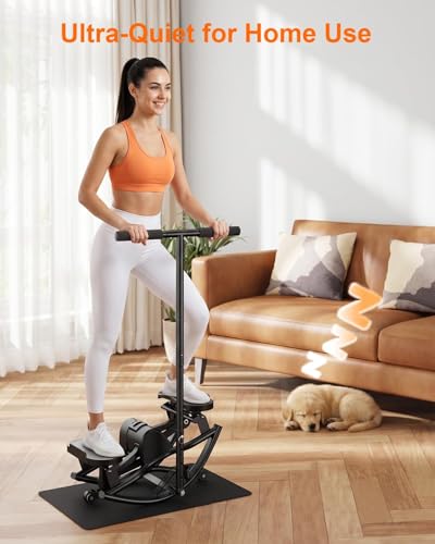 Image of Rocking Steppers for Exercise at Home, Rocker Stepper Side to Side with Resistance Bands & Handlebar for Full Body Workout, Low-Impact Lateral Stepper Exercise Machine with Digital Monitor