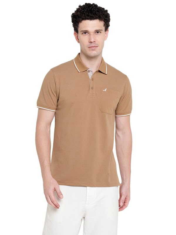 Image of AMERICAN CREW Polo Collar T-Shirt for Men with Pocket