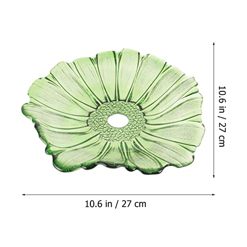 Image of OSALADI Glass Flower Lamp Shade for Pendant and Ceiling Lights Elegant Decorative Shade for Living Room and Kitchen Easy to Install Chic Design
