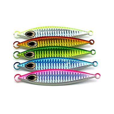 5PCS Hengjia metallo piombo duro esche da pesca 10 cm 60 g colori casuali