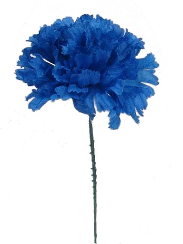 Royal Blue Silk Carnation Picks for DIY Decor - 1000 Count Bulk - 3.5" Heads & 5" Stems - Vibrant and Realistic Blooms - Ideal for Crafts and Floral Arrangements - Set of 1000 Stems per Order