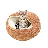 Cama Tipo Cueva para Gatos | Antideslizante con Forma de Concha - Tienda de campaña Cubierta para Cachorros y - para el hogar, Dormitorio, apartamento, Sala de Estar, balcón