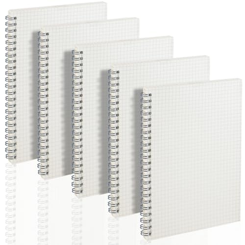 Graph notebook spiral A5 cahier petits carreaux 5mm pour journal de bord et prise de notes