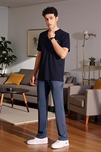 Image of Men's Regular Fit Track Pants with Zipper Pocket||Track Pants for Men