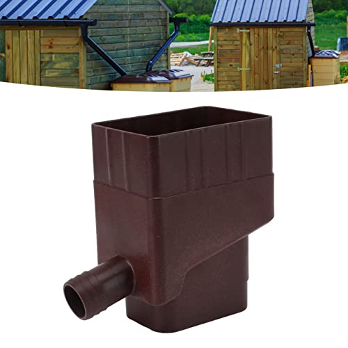 Pssopp de Recolección de Agua de Lluvia, Barriles Colectores de Agua Profesionales para Desviar Agua (Marron Oscuro)