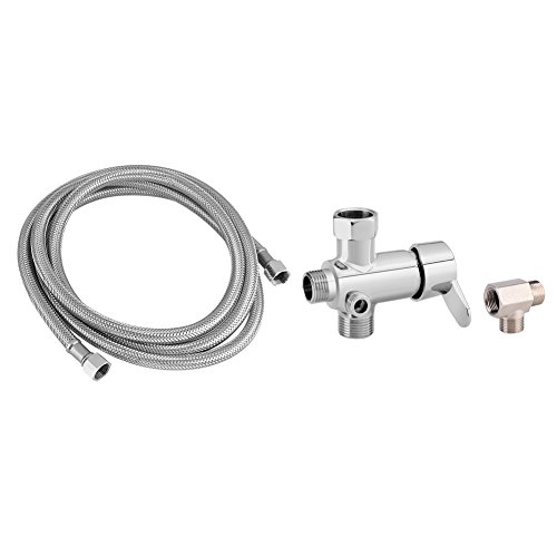 Wincal Kit de bidé para Inodoro: Accesorios para Inodoro, Inodoro, válvula de desviación de Agua fría/Caliente, Adaptador en Forma de T, Kit de Manguera Flexible